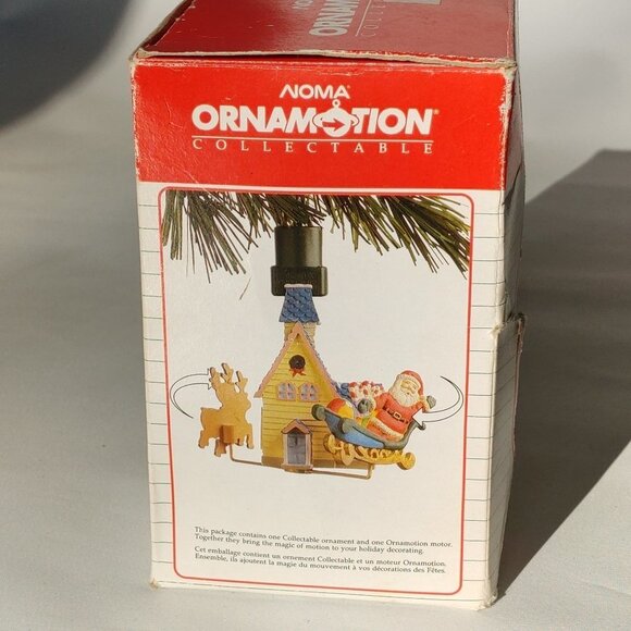 FUN NOMA ORNAMOTION Rotating Ornament The Night Before Christmas Spinning Sleigh - Picture 4 of 12